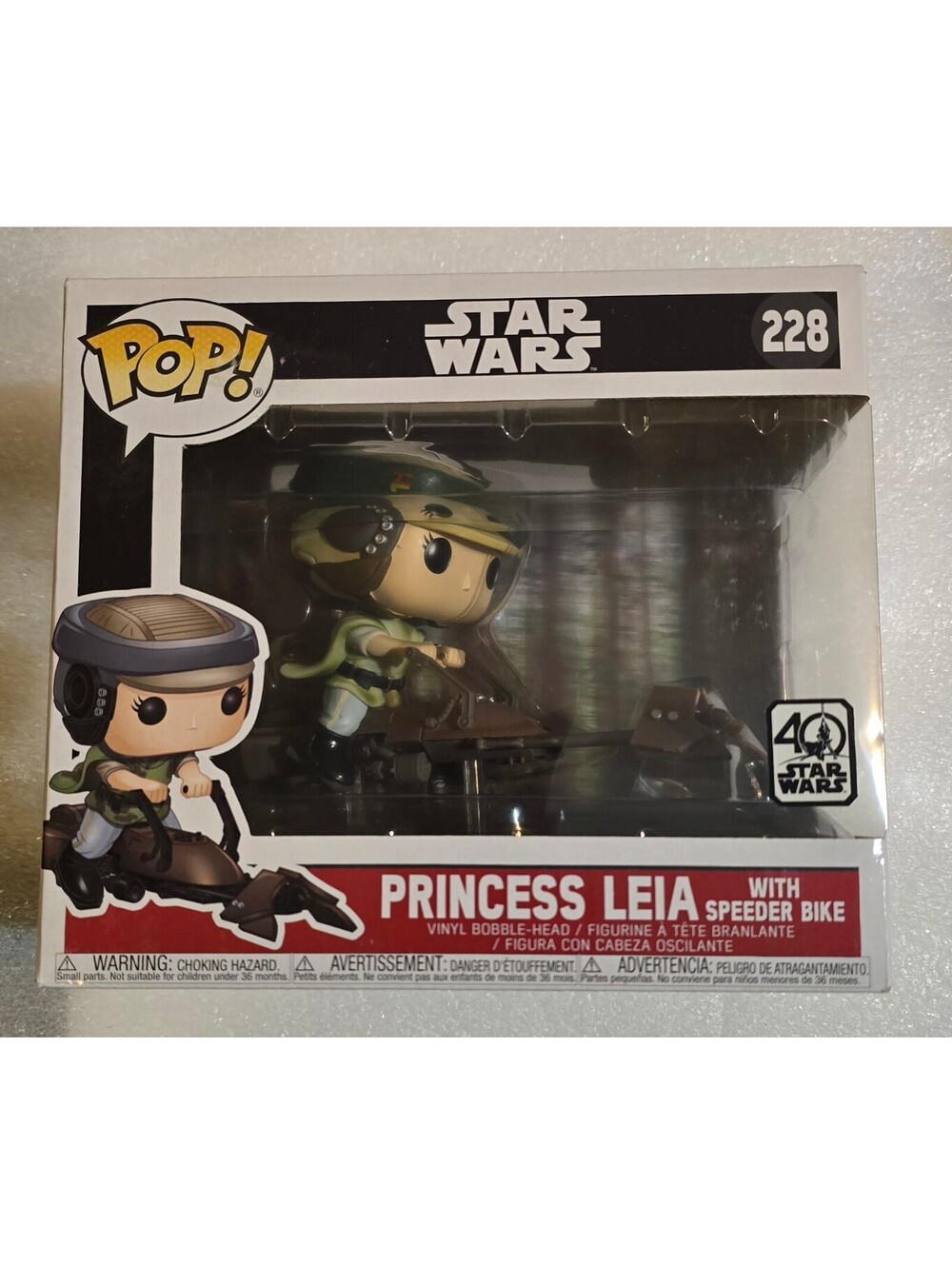 Star Wars Funko Pop 228 Princess Leia w/Speeder Bike Vaulted